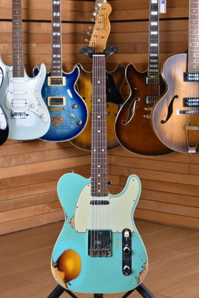 Fender Custom Shop Limited Edition '60 Telecaster Heavy Relic Aged Seafoam Green over 3-Color Sunburst