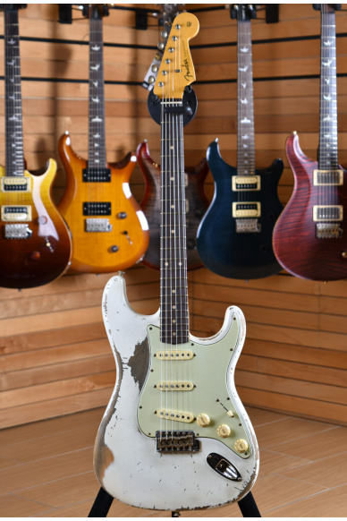 Fender Custom Shop '60 Stratocaster Heavy Relic Rosewood Fingerboard Olympic White Masterbuilt Jason Smith