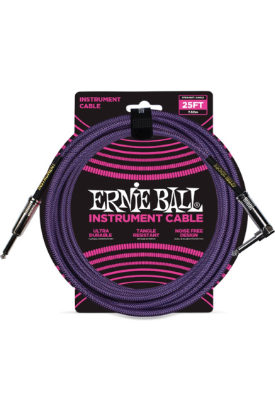 Ernie Ball 6069 Braided Purple Jack cable 7,62m