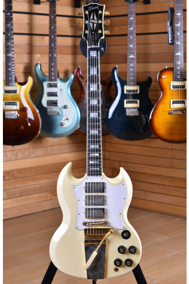 Gibson Custom Shop Jimi Hendrix 1967 SG Custom Aged Polaris White