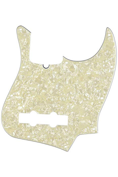 Fender Pickguard Jazz Bass Standard White Moto Perloid