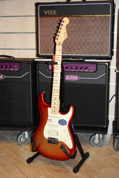Fender American Deluxe Stratocaster HSS Maple Neck Sunset Metallic 2010