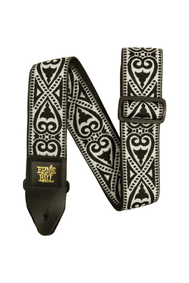 5345 Black Heart Jacquard Strap