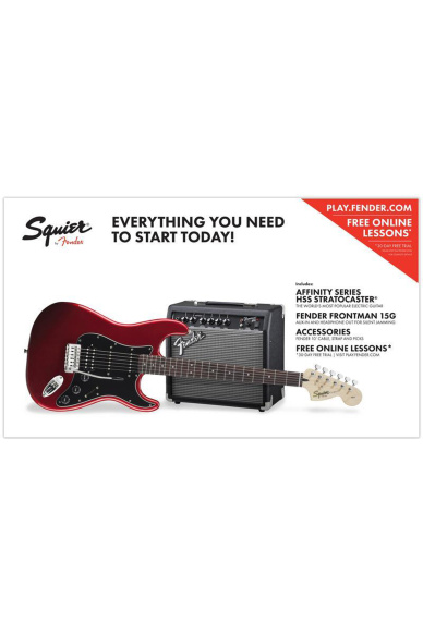 Squier (by Fender) Affinity Stratocaster HSS Pack 15G CAR Candy Apple Red