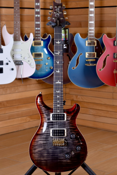 PRS Paul Reed Smith Custom 24 Piezo Pattern Thin Charcoal Cherry Burst