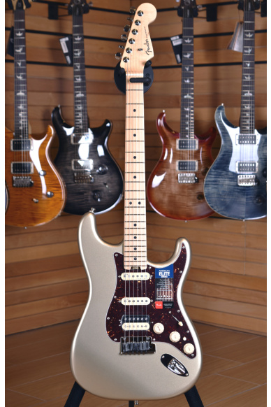 Fender American Elite Stratocaster HSS Shawbucker Maple Fingerboard Champagne