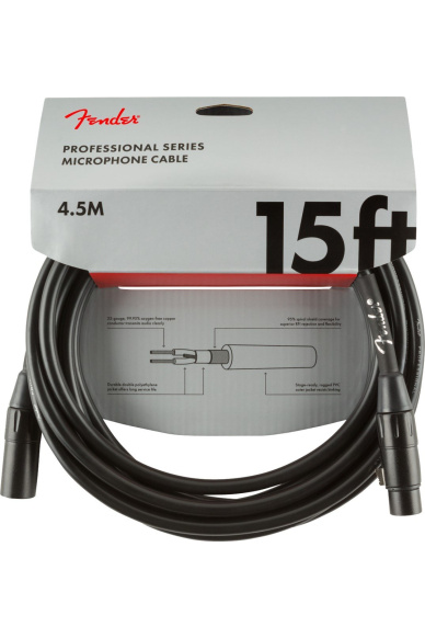 Fender Professional Series Microphone Cable 3m Black