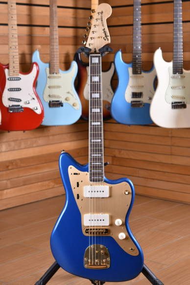 Squier (by Fender) 40th Anniversary Jazzmaster Gold Edition Laurel Fingerboard Lake Placid Blue