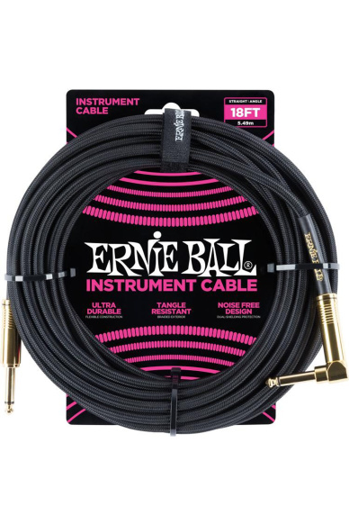 Ernie Ball 6086 Braided Black Jack Cable 5m