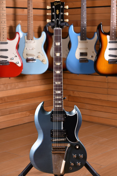 Gibson Custom Murphy Lab 1964 SG Standard Reissue w/ Maestro Vibrola Light Aged Pelham Blue ( S.N. 007492 )